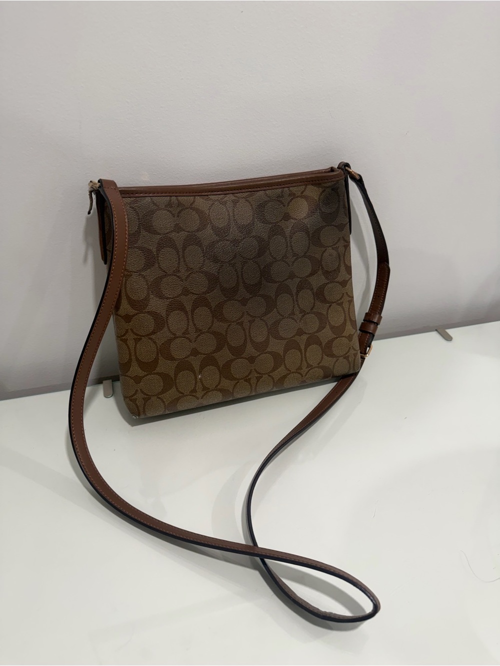 COACH Brown Signature Canvas Crossbody - Picture 4 of 4